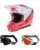 Alpinestars SM5 Rayon Crosshelm rot weiss mit TWO-X Race Brille