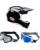 Bell Kinder MX Helm Combo MX-10 Solid schwarz mit TWO-X Race Brille