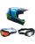 Bell MX Helm Combo MX-10 Spiral hellblau mit TWO-X Atom Brille