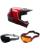 Bell MX Helm Combo MX-10 Spiral schwarz rot mit TWO-X Atom Brille