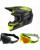 Oneal Combo Crosshelm mit Brille 3SRS RIDE schwarz neon
