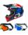 Oneal Combo Crosshelm mit Brille 3SRS RIDE blau rot