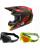 Oneal Combo Crosshelm mit Brille 3SRS HAZE schwarz rot gelb