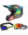 Oneal Combo Crosshelm mit Brille 5SRS RESEDA schwarz neon