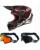 Oneal Combo Crosshelm mit Brille 1SRS SPLASH schwarz rot