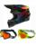 Oneal Kinder Combo Crosshelm mit Brille 1SRS RC schwarz bunt