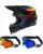 Oneal Combo Crosshelm mit Brille 1SRS RC schwarz bunt