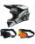 Oneal Combo Crosshelm mit Brille 1SRS RC schwarz grau
