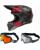 Oneal Combo Crosshelm mit Brille 1SRS VIBRANT schwarz rot