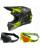 Oneal Combo Crosshelm mit Brille 1SRS VIBRANT schwarz neon