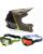 Fox Downhill MTB Combo Helm mit Brille Rampage RS SPLICE grün