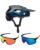 Fox MTB Helm Combo mit Brille Speedframe PRO DEFY blau