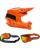 Fox Combo Crosshelm mit Brille V3 RS FRACTURE orange