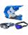 Fox Combo Crosshelm mit Brille V1 SHIELD blau
