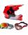 Fox Combo Crosshelm mit Brille V1 SHIELD rot