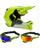 Fox Combo Crosshelm mit Brille V1 SHIELD neon gelb