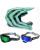 Fox Combo Crosshelm mit Brille V1 KAIROS blau