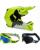 Fox Combo Crosshelm mit Brille V1 SHIELD Kids neon gelb