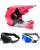 Fox Combo Crosshelm mit Brille V1 SHIELD Kids pink