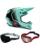 Fox Combo Crosshelm mit Brille V3 DRIP blau