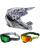 Fox Combo Crosshelm mit Brille V1 IMAGE COSMO weiss schwarz