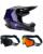 Fox Combo Crosshelm mit Brille V3 SPIRE Kids schwarz
