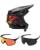 Fox MTB Helm Combo mit Brille Dropframe PRO KAIROS schwarz