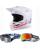 Alpinestars Combo Crosshelm mit Brille SM3 Force weiss