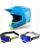 Alpinestars Combo Crosshelm mit Brille SM3 Force blau