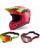 Alpinestars Combo Crosshelm mit Brille SM3 Fray rot gelb