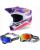 Alpinestars Combo Crosshelm mit Brille SM3 Heat weiss pink