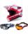 Alpinestars Combo Crosshelm mit Brille SM3 Heat rot