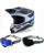 Alpinestars Combo Crosshelm mit Brille SM3 Heat schwarz blau