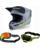 Alpinestars Combo Crosshelm mit Brille SM3 Radium grau
