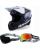 Alpinestars Combo Crosshelm mit Brille SM3 Radium schwarz weiss