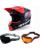 Alpinestars Combo Crosshelm mit Brille SM3 Radium schwarz rot