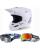 Alpinestars Combo Crosshelm mit Brille SM3 Solid weiss