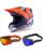 Alpinestars Combo Crosshelm mit Brille SM7 Core blau orange