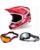 Alpinestars Combo Crosshelm mit Brille SM7 Deed rot