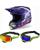 Alpinestars Combo Crosshelm mit Brille SM7 Deed pink