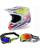 Alpinestars Combo Crosshelm mit Brille SM7 Fuse weiss