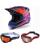 Alpinestars Combo Crosshelm mit Brille SM7 Fuse schwarz pink