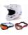 Alpinestars Combo Crosshelm mit Brille SM7 Solid weiss