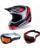 Alpinestars Combo Crosshelm mit Brille SM7 Rise schwarz rot