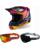 Alpinestars Combo Crosshelm mit Brille SM7 Rise schwarz pink