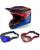 Alpinestars Combo Crosshelm mit Brille SM 10 Era blau rot