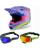 Alpinestars Combo Crosshelm mit Brille SM10 Jett lila