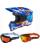 Oneal Combo Crosshelm mit Brille EX-SRS DUST blau orange