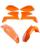 Plastiksatz passend für KTM LC4 99 Enduro orange