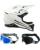 Oneal Crosshelm Combo 1SRS SOLID mit TWO-X Race Brille weiss